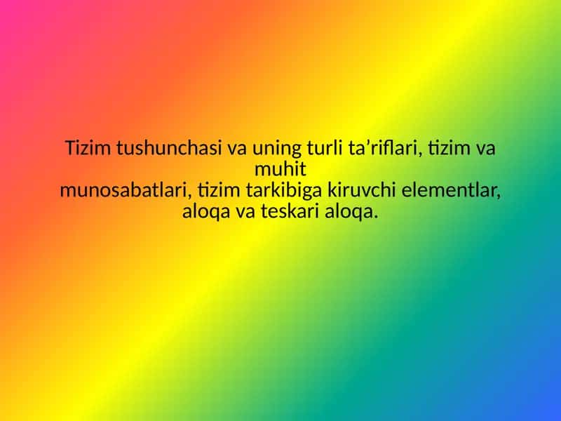 Axborot tizimlari 1