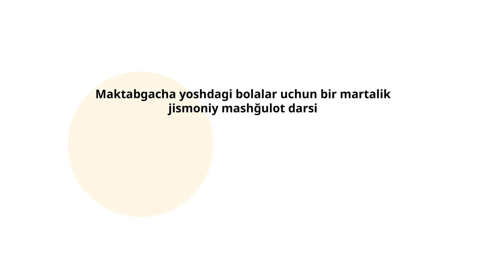 Bir martalik jismoniy mashqlar darsi 1