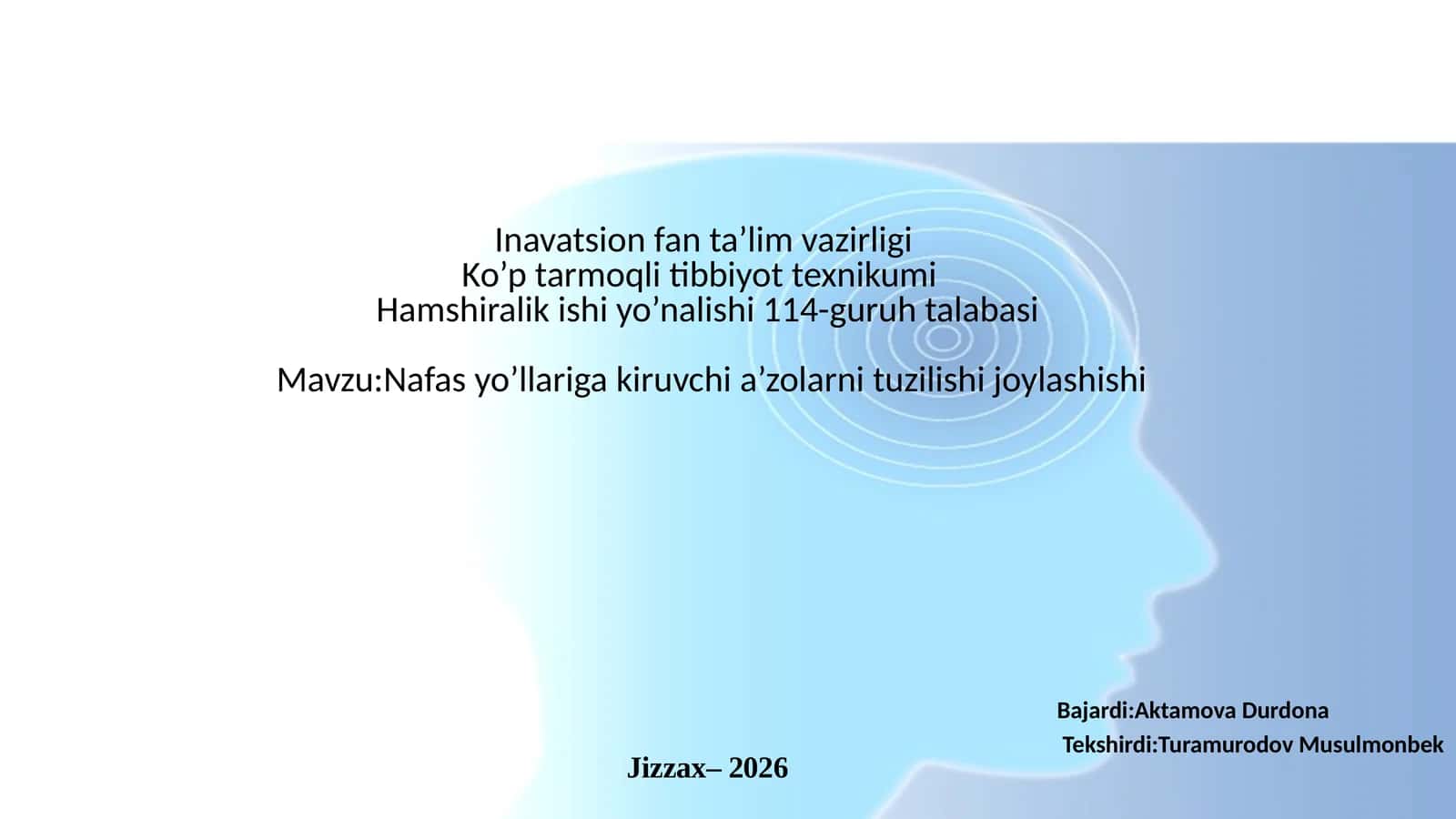 Nafas olish tizimi 1
