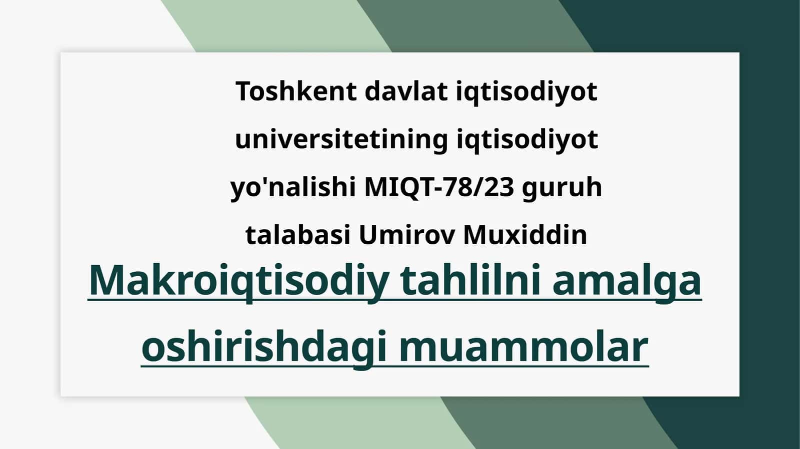 Makroiqtisodiy tahlilni amalga oshirishdagi muammolar 1