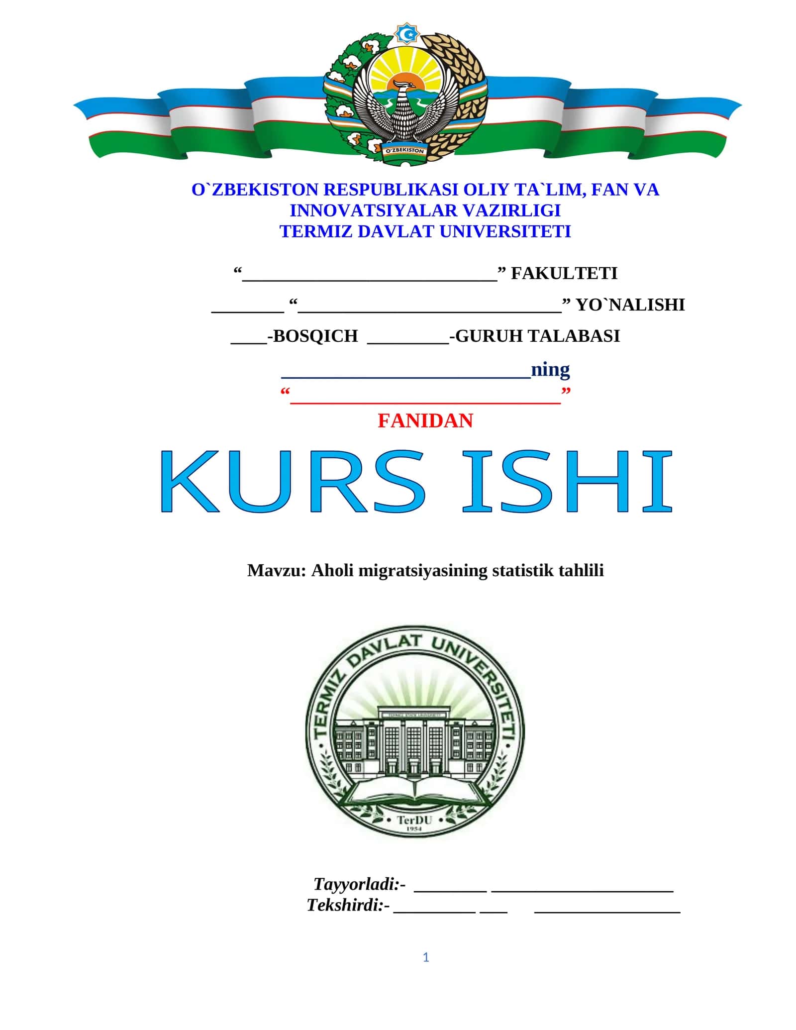 Aholi migratsiyasining statistik tahlili 1