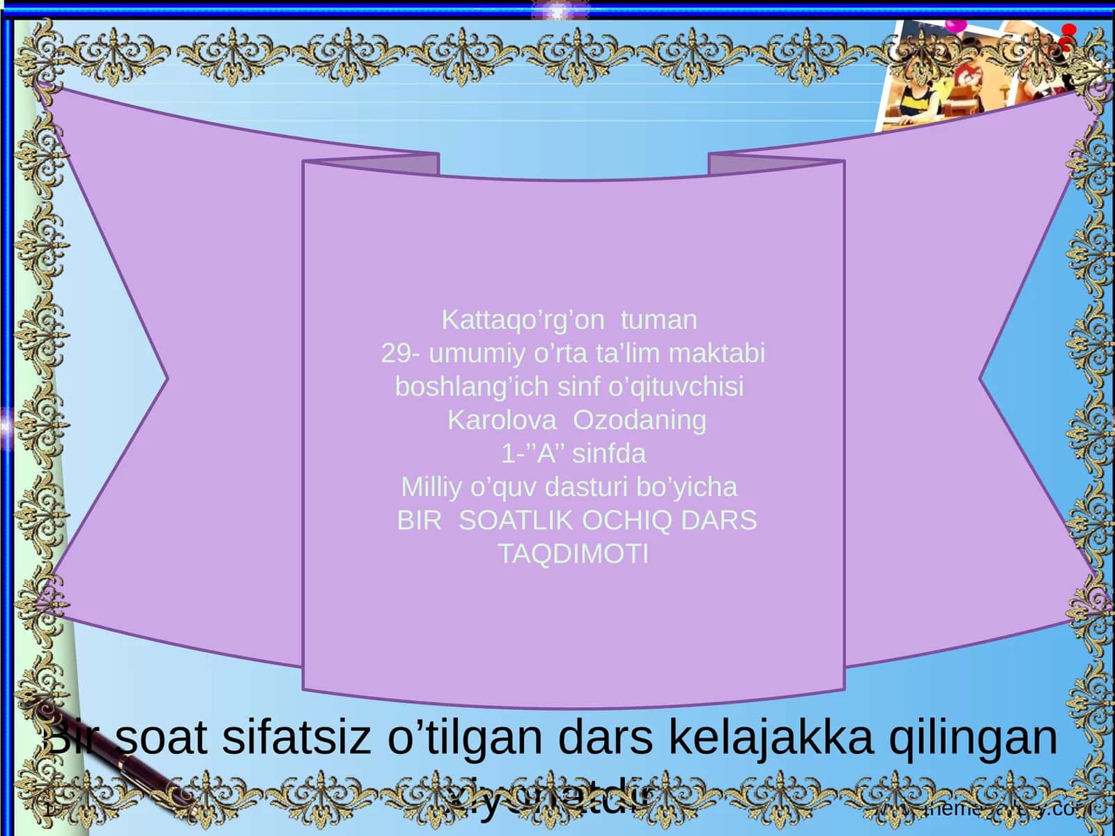BIR SOATLIK OCHIQ DARS TAQDIMOTI 1