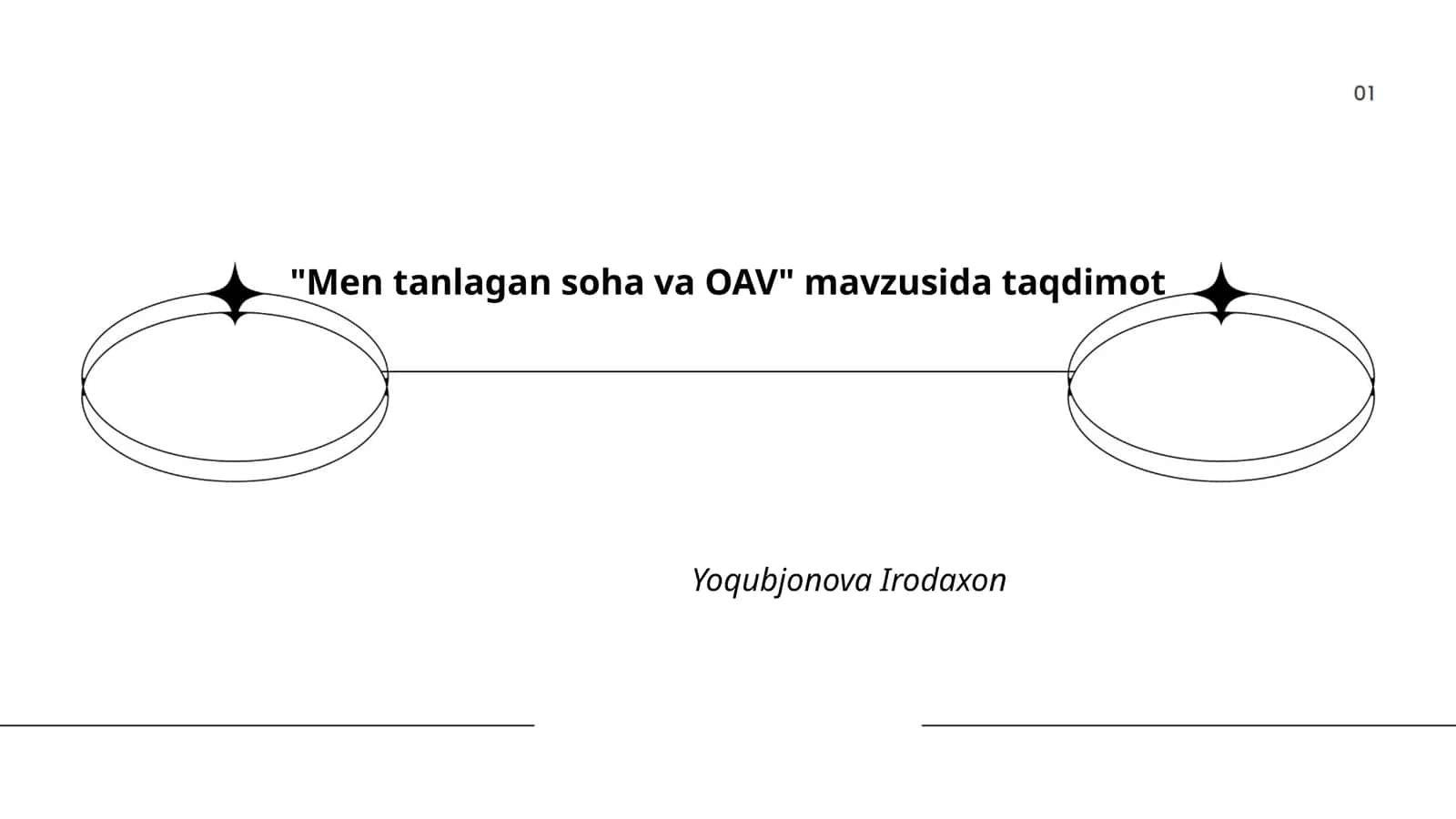 "Men tanlagan soha va OAV" mavzusida taqdimot 1