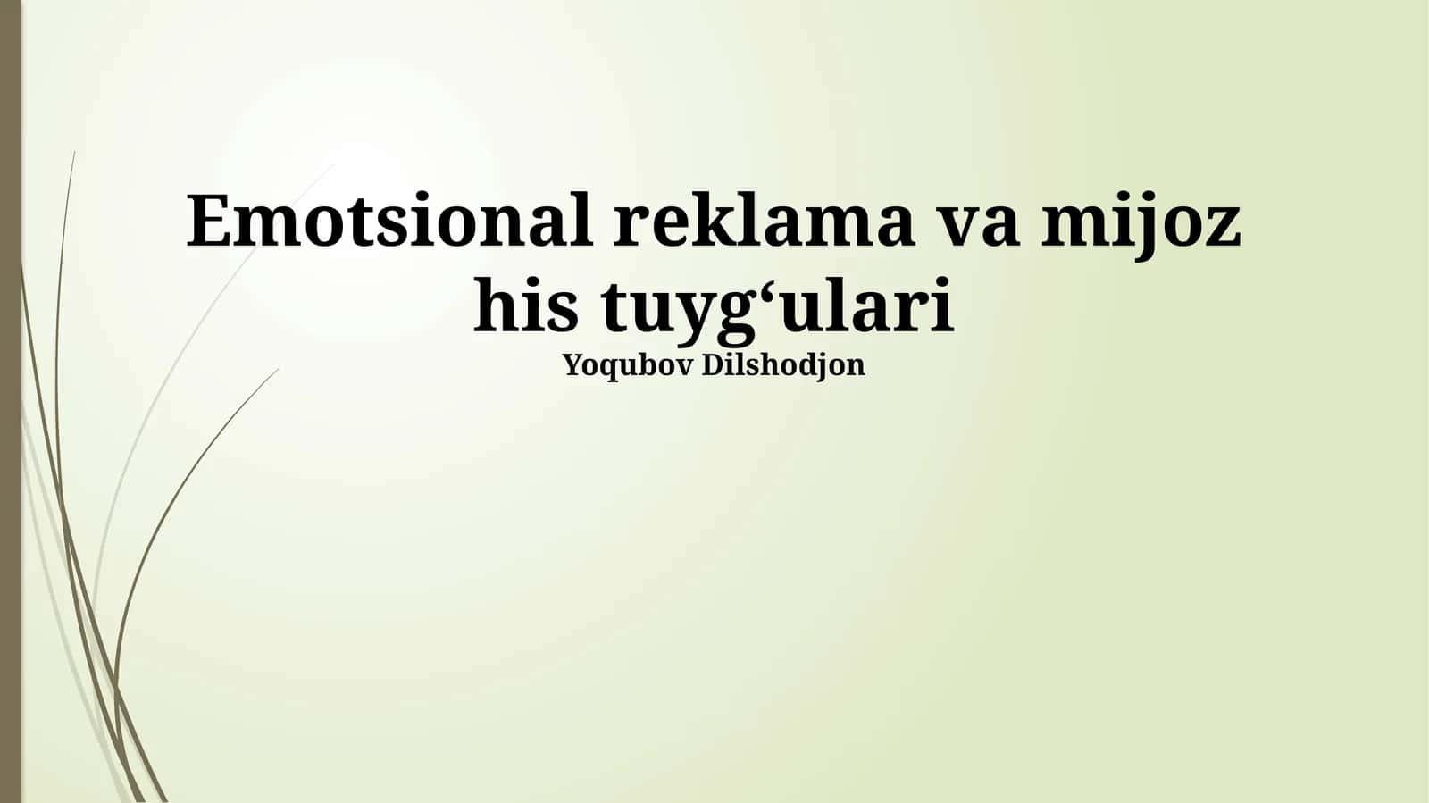 Hissiy Reklama Texnikalari 1