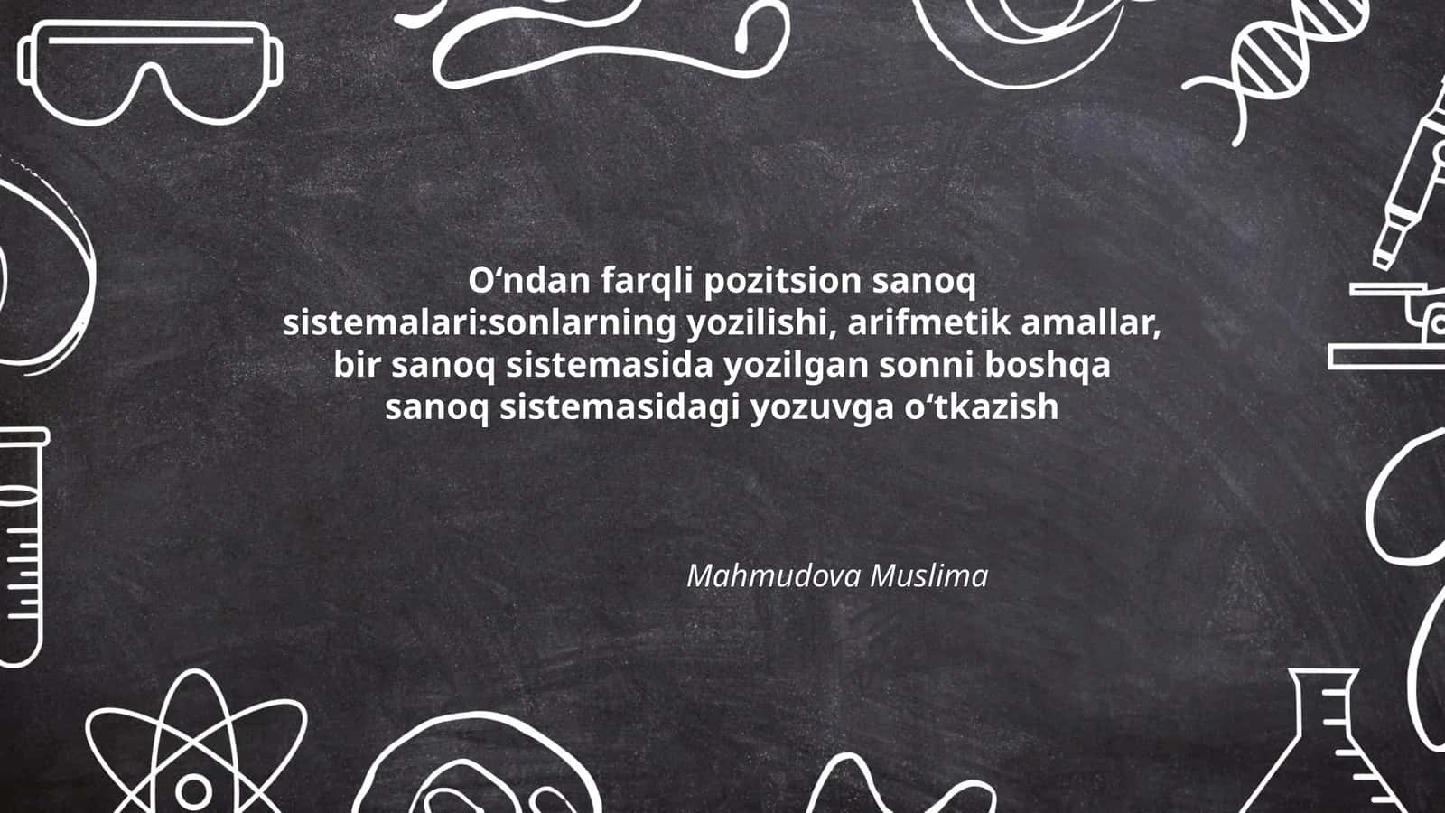 O‘ndan farqli pozitsion sanoq sistemalari 1
