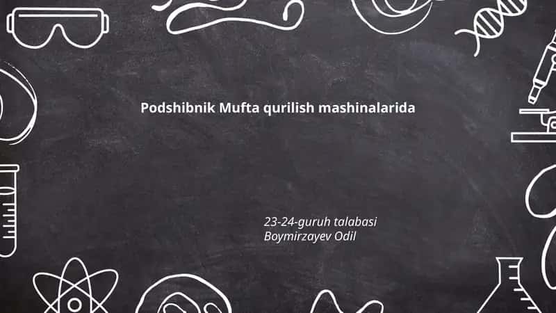 Podshibnik Mufta qurilish mashinalarida 1