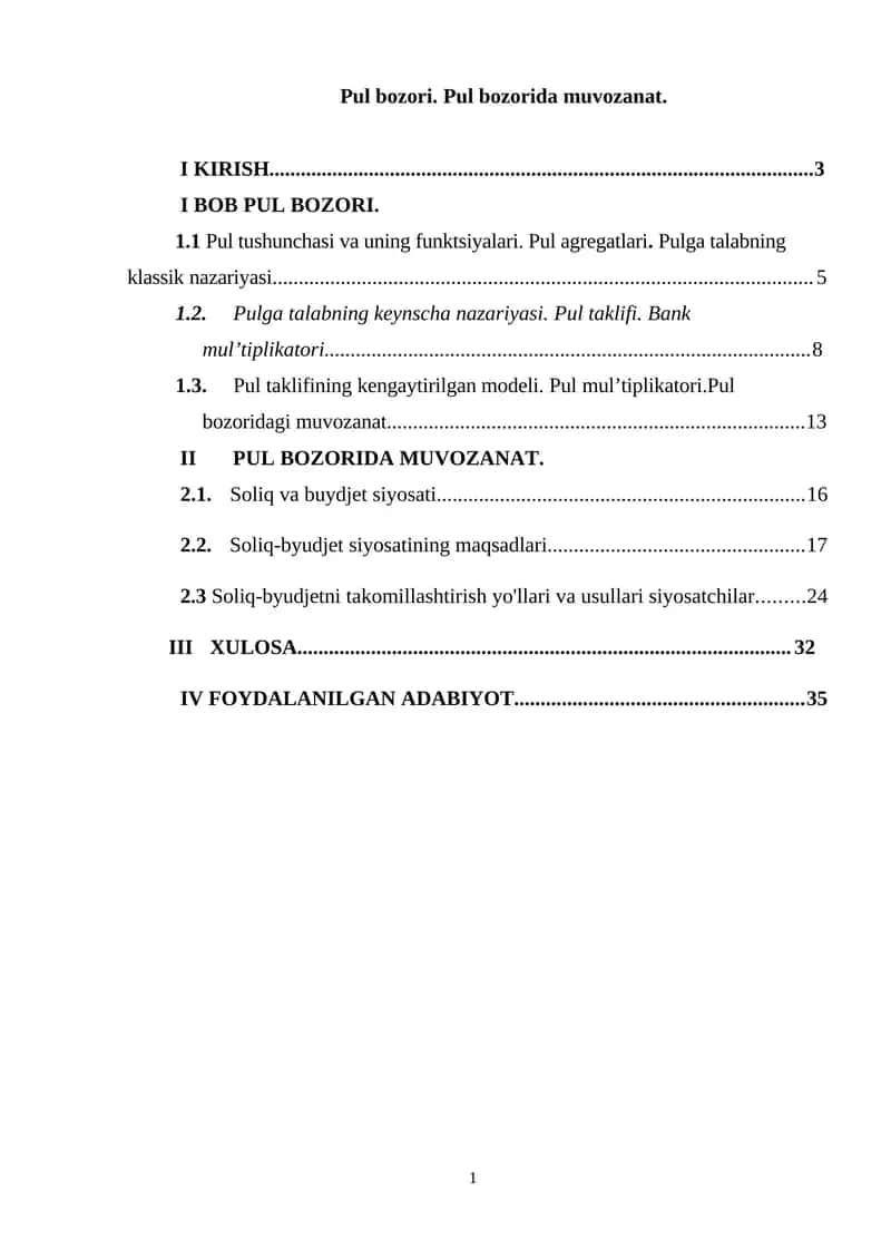 Moliyaviy siyosati 1
