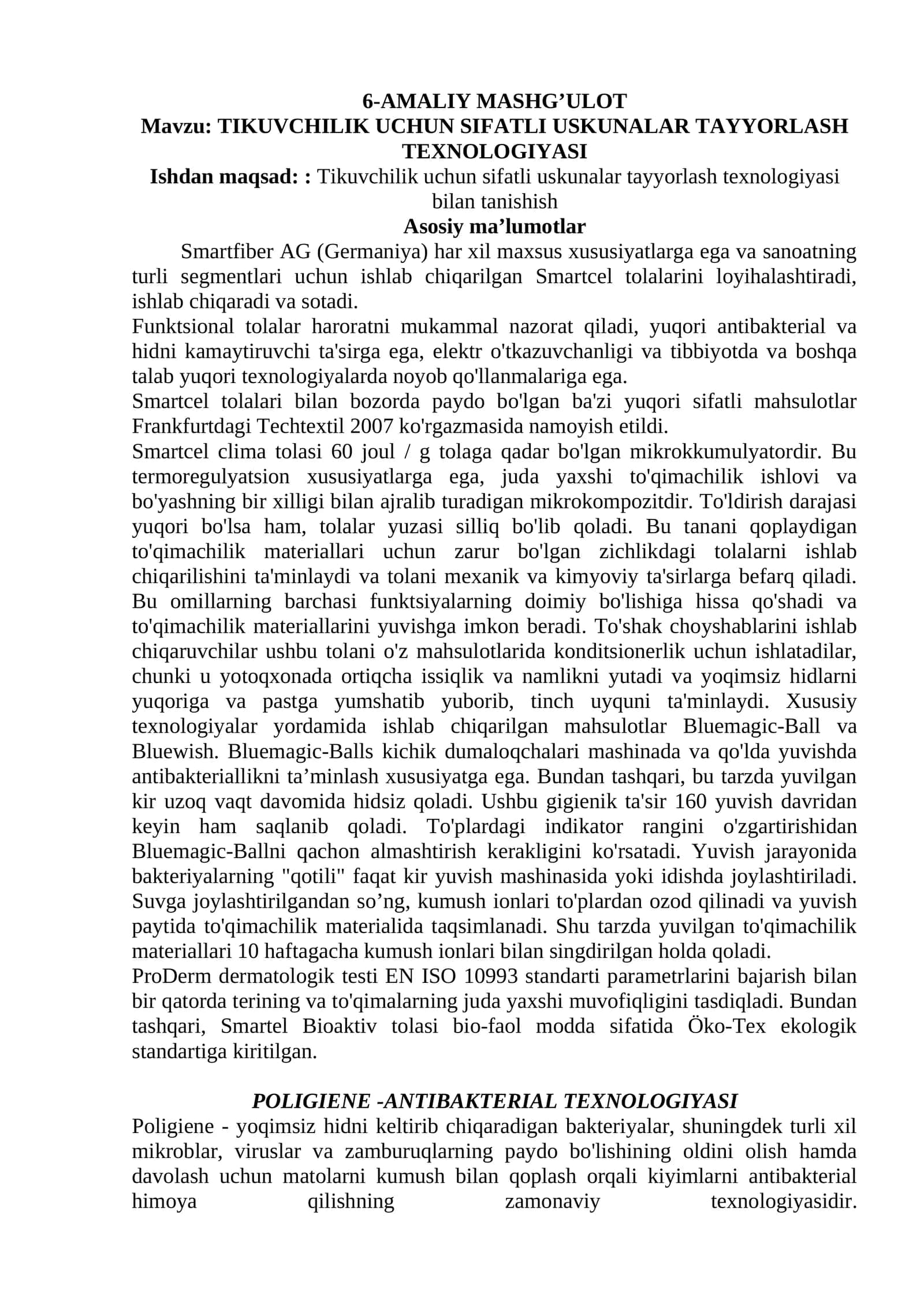 TIKUVCHILIK UCHUN SIFATLI USKUNALAR TAYYORLASH TEXNOLOGIYASI 1