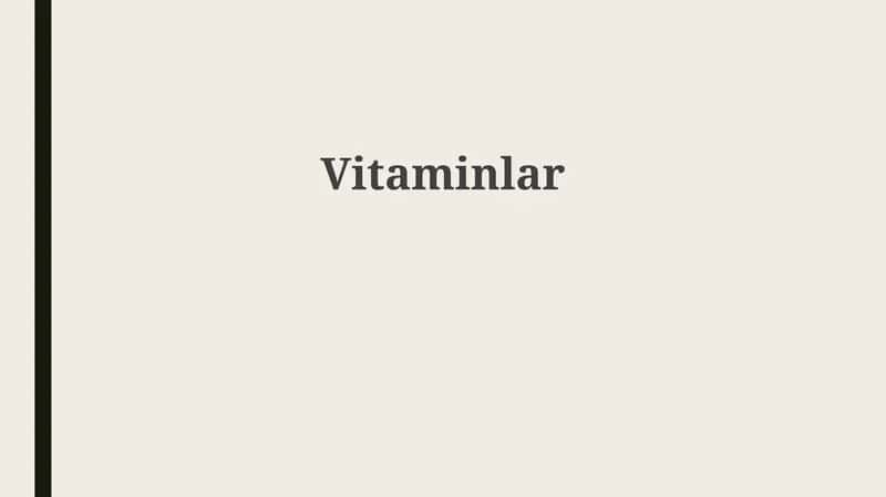 Vitaminlar