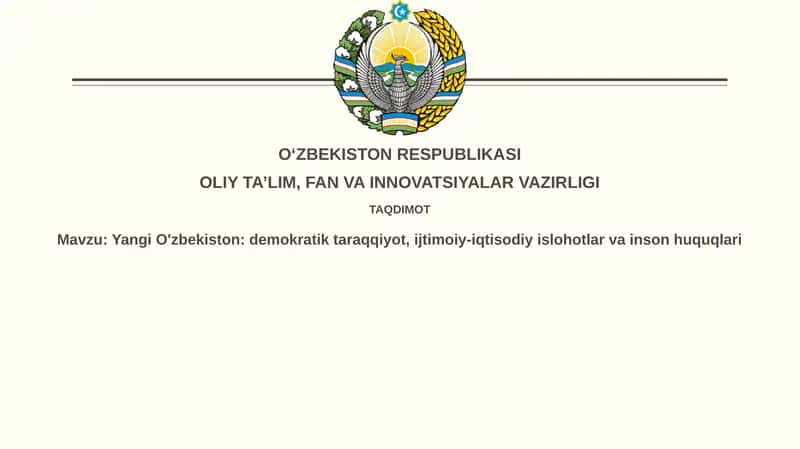 Demokratik rivojlanish va Inson Huquqlari Ta'minoti 1