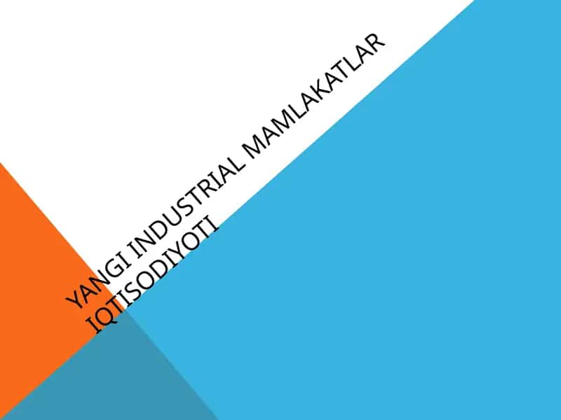 Yangi industrial mamlakatlariqtisodiyoti 1