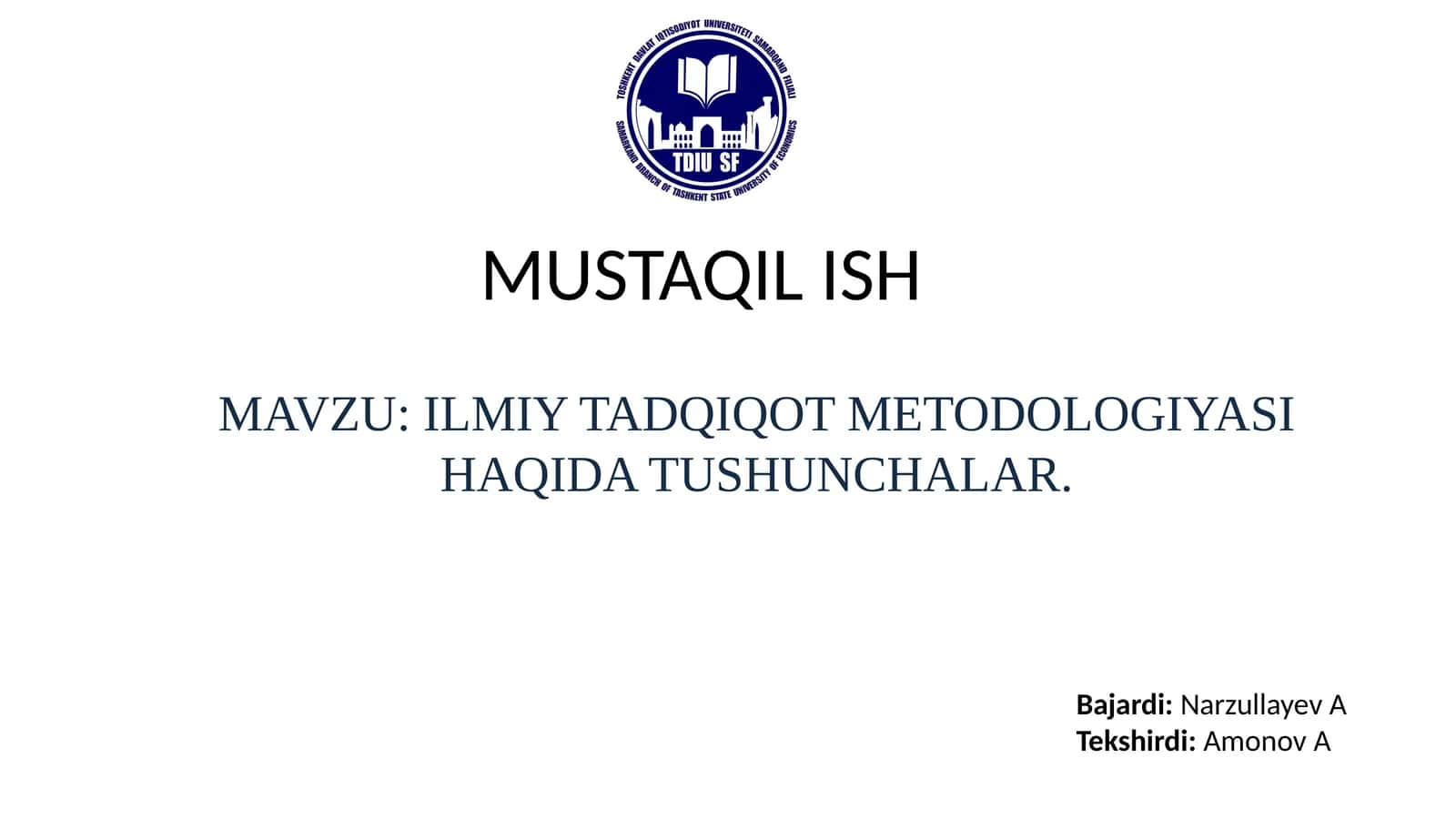 ILMIY TADQIQOT METODOLOGIYASI HAQIDA TUSHUNCHALAR 1