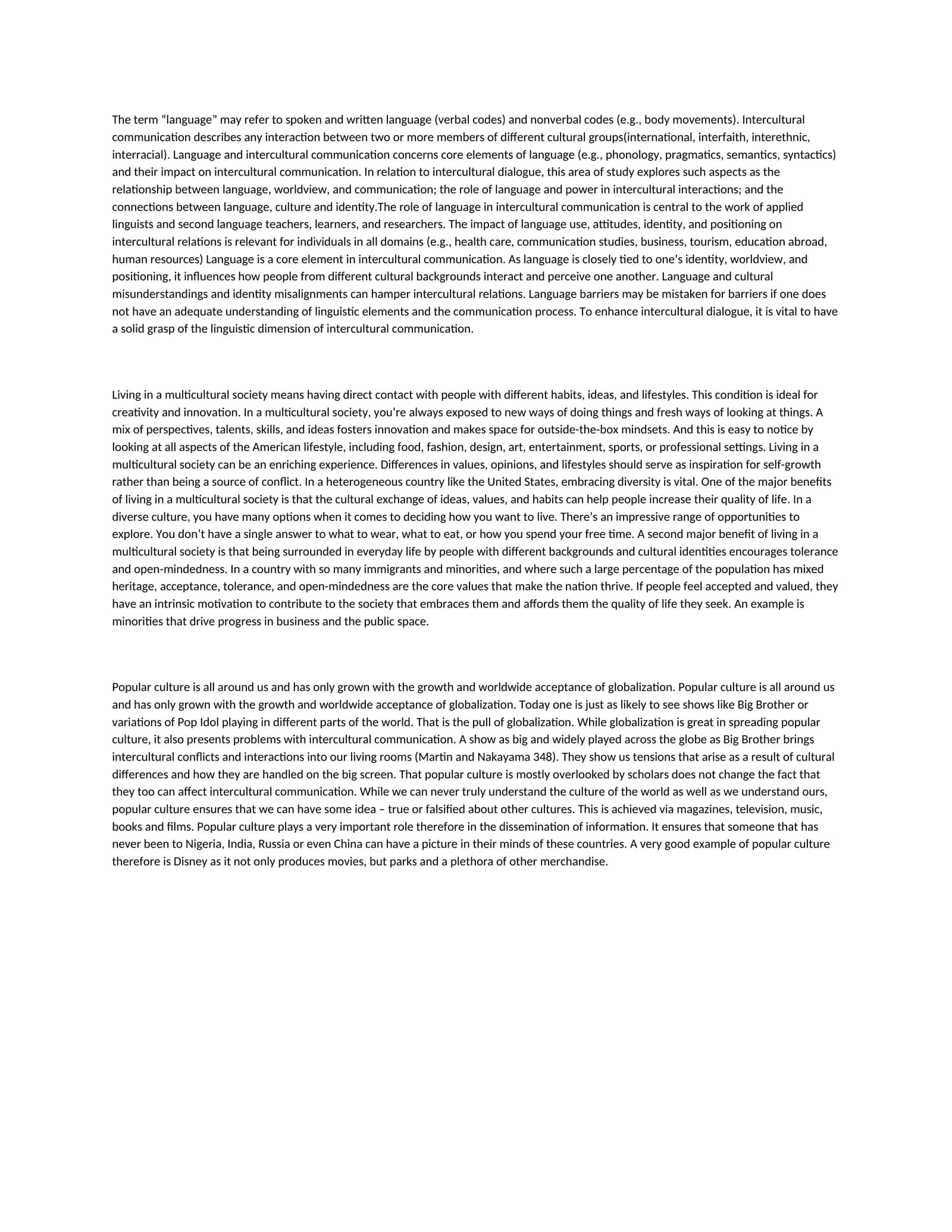Intercultural communication and language 1