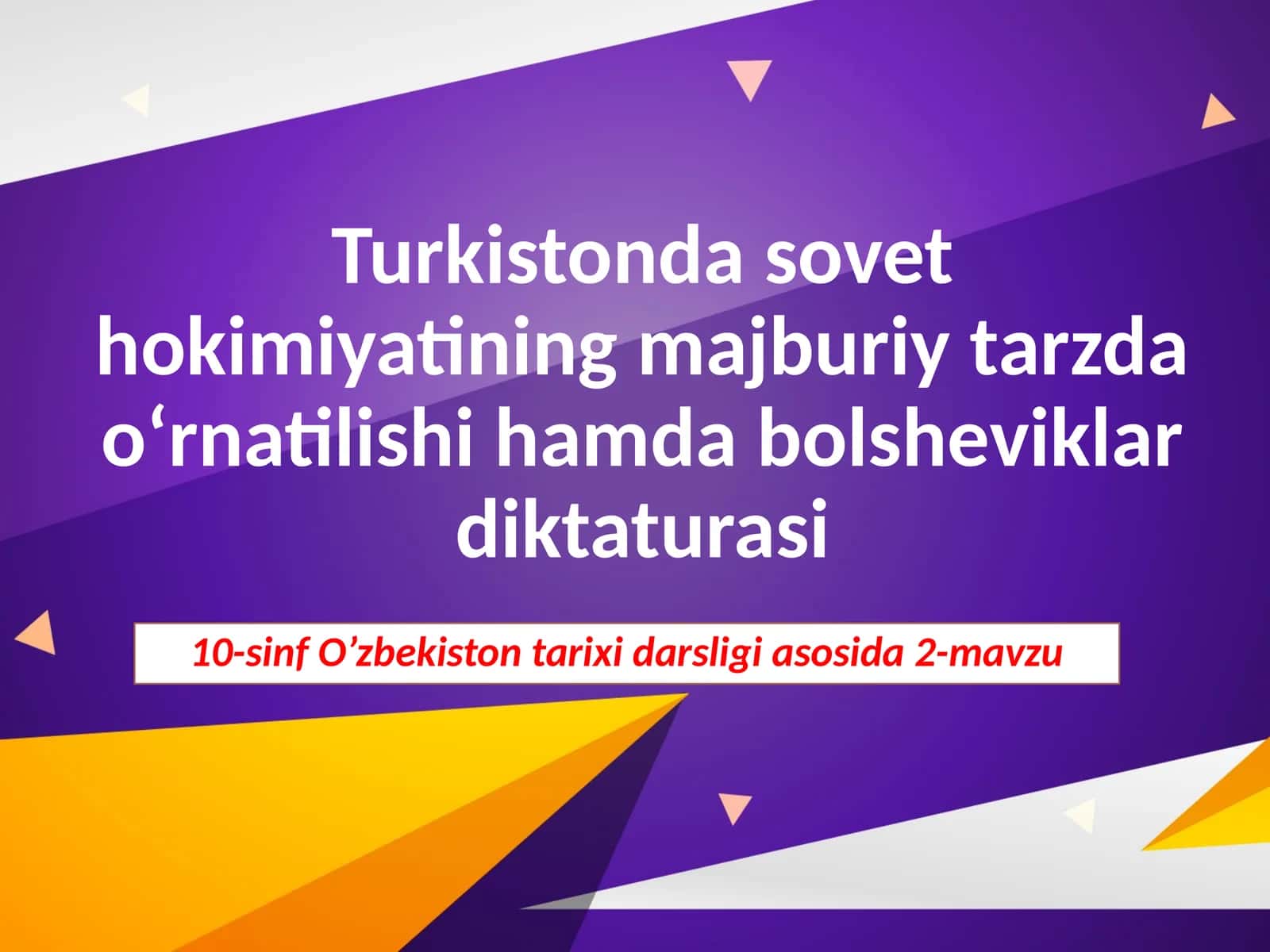 O'zbekiston tarixi 1
