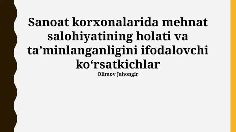 Mehnat salohiyati tuzilishi 1
