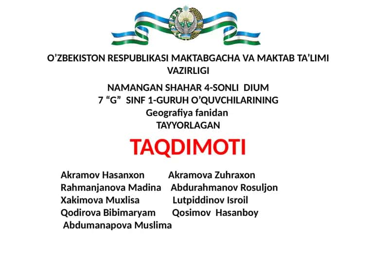 MENING MAHALLAMDAGI EKOLOGIK MUAMMOLAR TAQDIMOTI 1