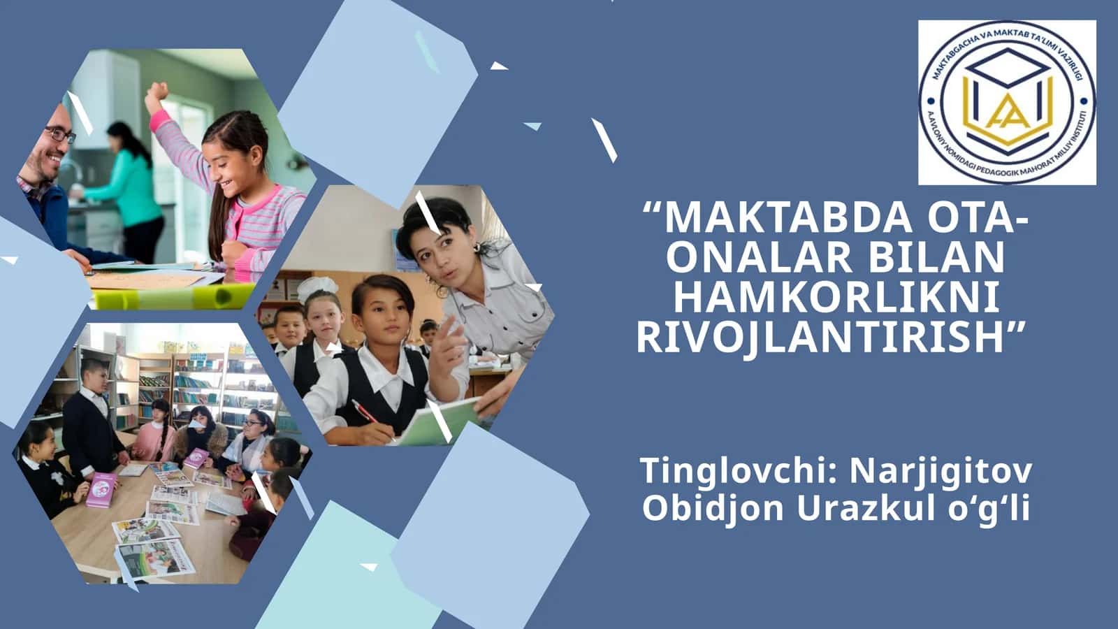 MAKTABDA OTA-ONALAR BILAN HAMKORLIKNI RIVOJLANTIRISH 1