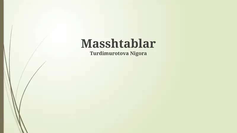 Masshtablar 1