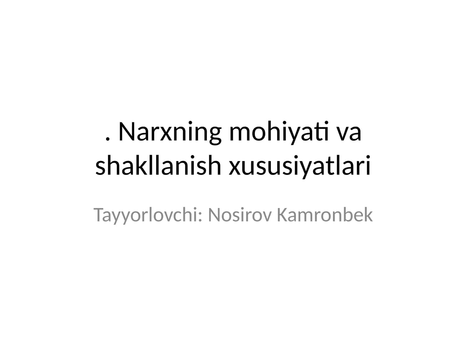 Raqobat tushunchasi 1