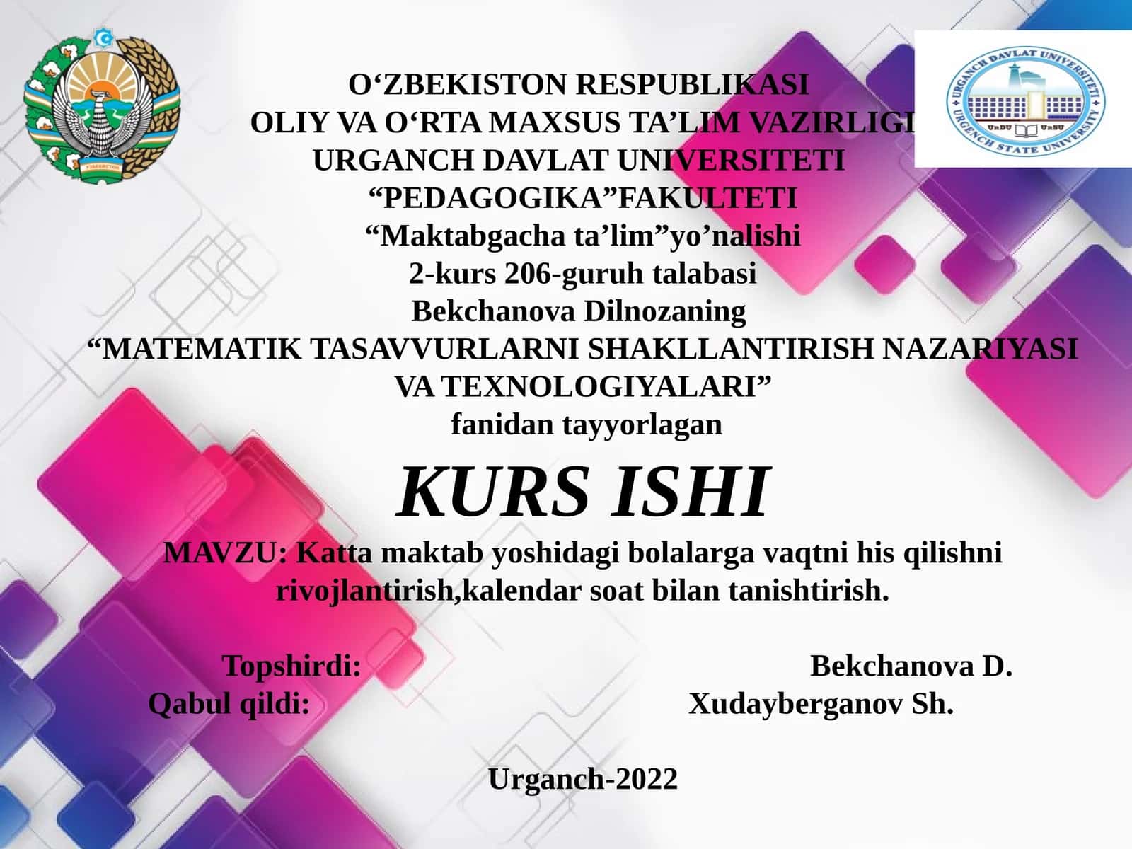 MATEMATIK TASAVVURLARNI SHAKLLANTIRISH NAZARIYASI VA TEXNOLOGIYALARI 1