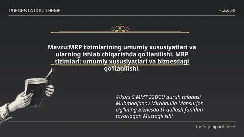 MRP tizimlari 1