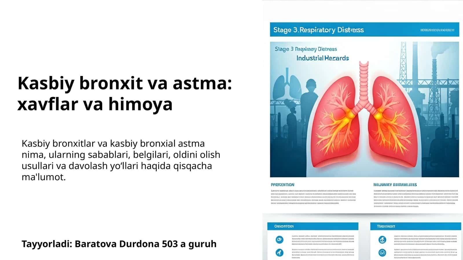 Kasbiy bronxit va astma: xavflar va himoya 1