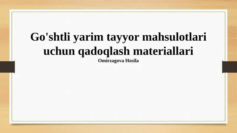 Qog'oz va karton qadoqlash materiallari 1