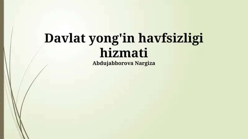 Davlat yong'in havfsizligi hizmati 1