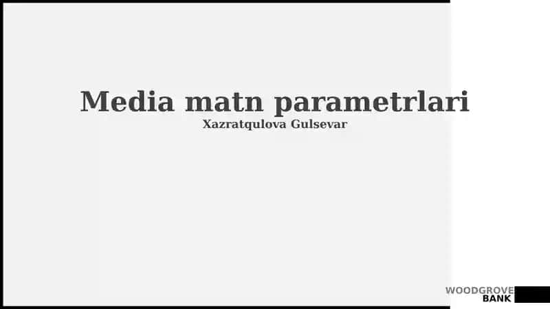 Ommaviy axborot matnining asosiy elementlari