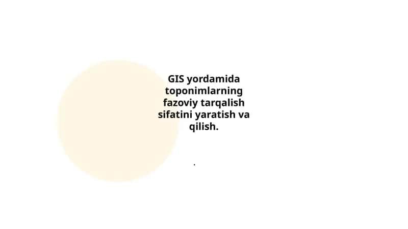 Toponimlar ma’lumotlarini yig‘ish va GISga import qilish usullari 1