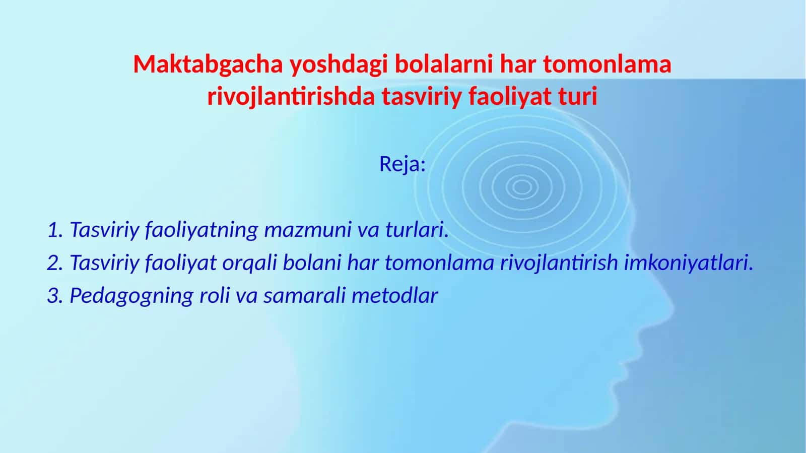 Maktabgacha yoshdagi bolalar nihartomonlari vojlantirish datasviriy faoliyat turi 1