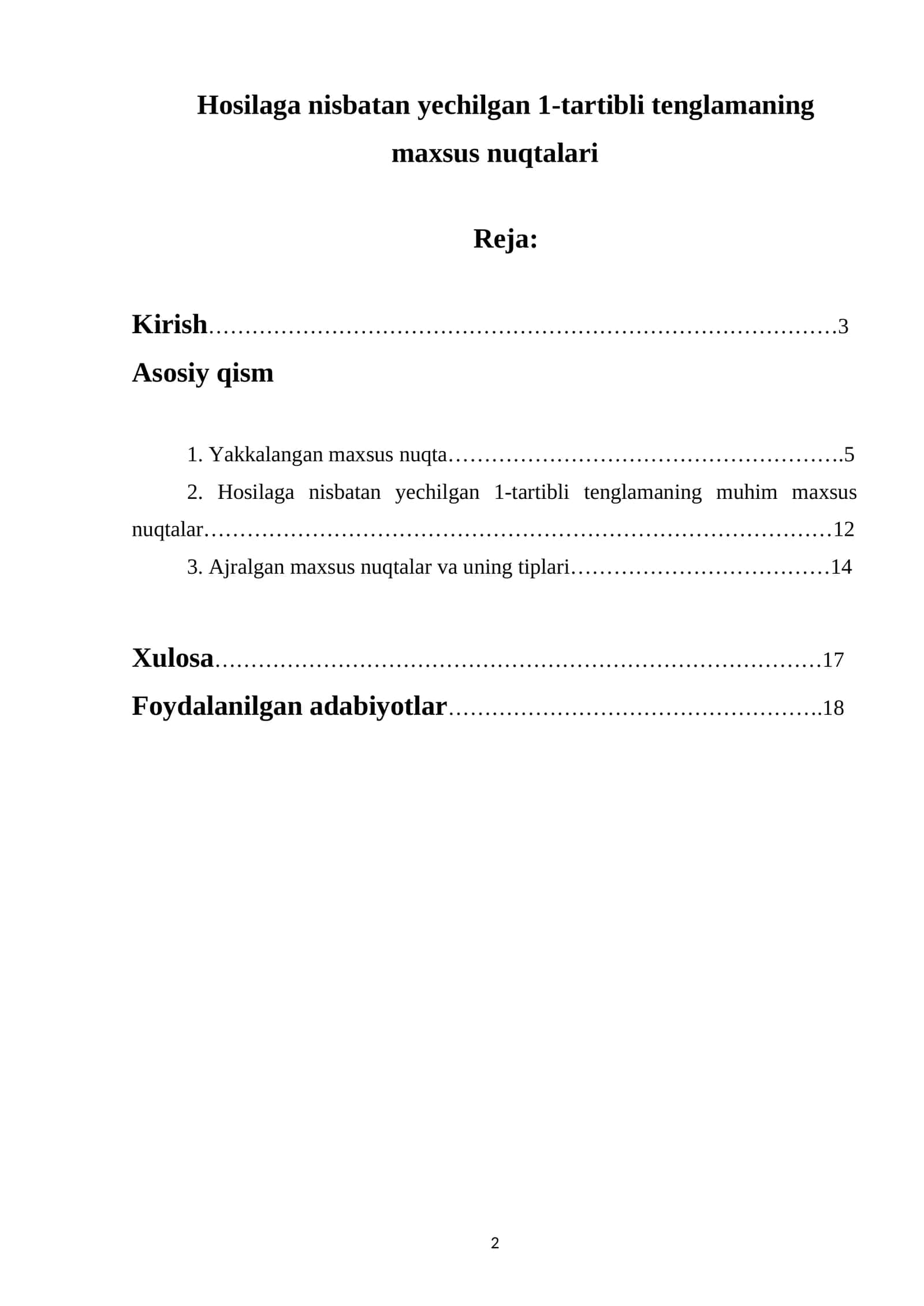 Hosilaga nisbatan yechilgan 1-tartibli tenglama 1