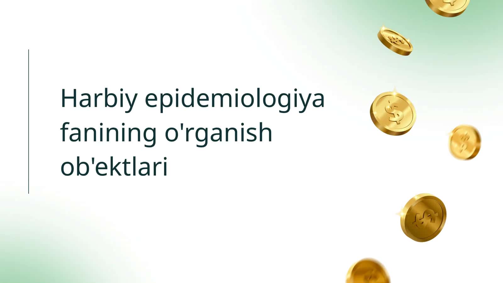 Harbiyepidemiologiyafaniningo'rganishob'ektlari 1
