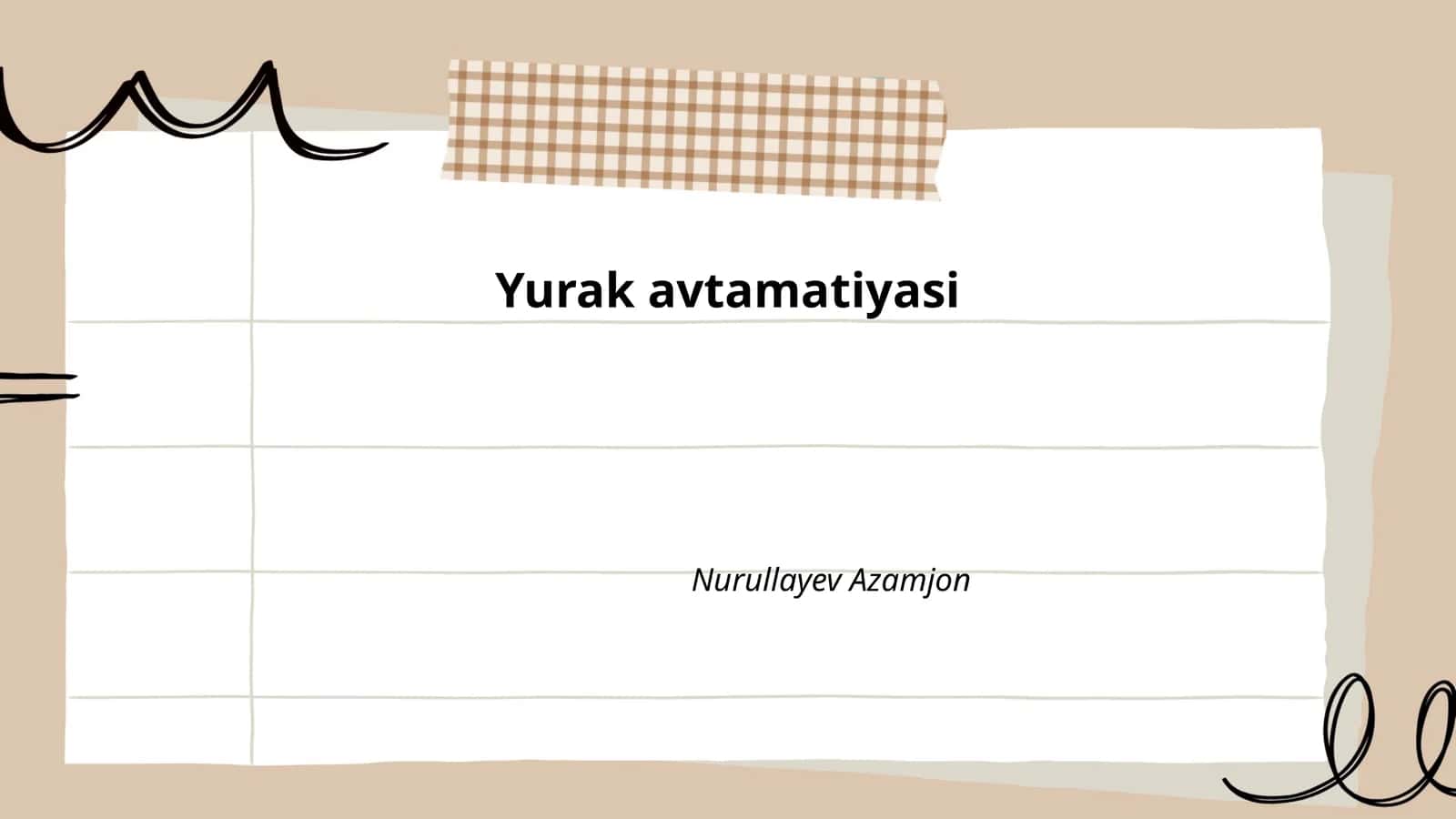 Yurak avtamatiyasi 1