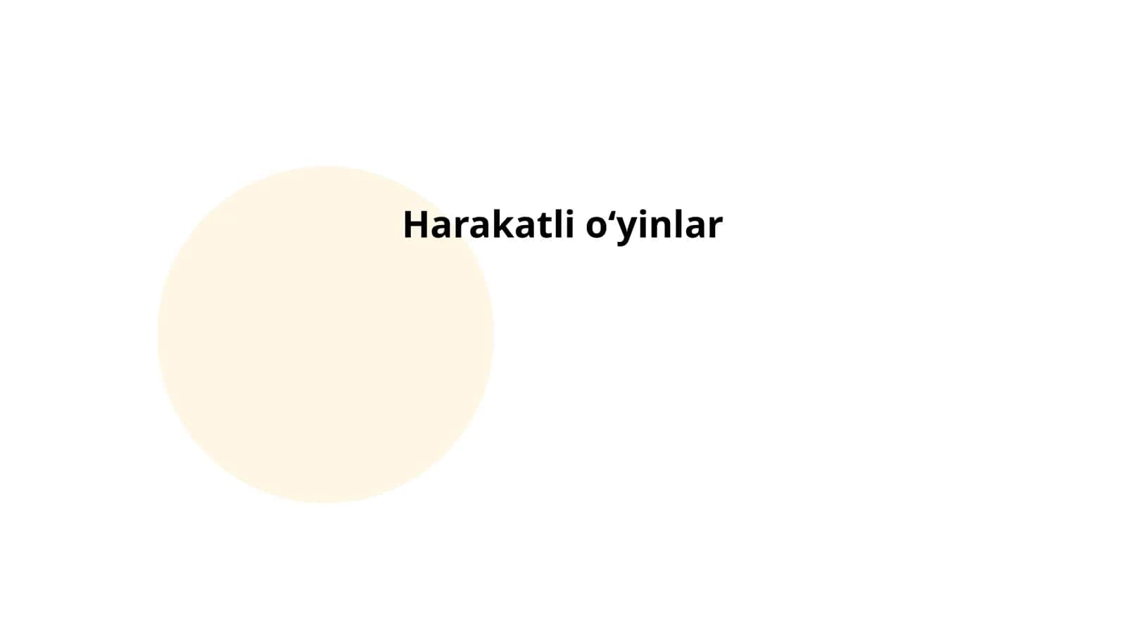 Harakatli oʻyinlar 1