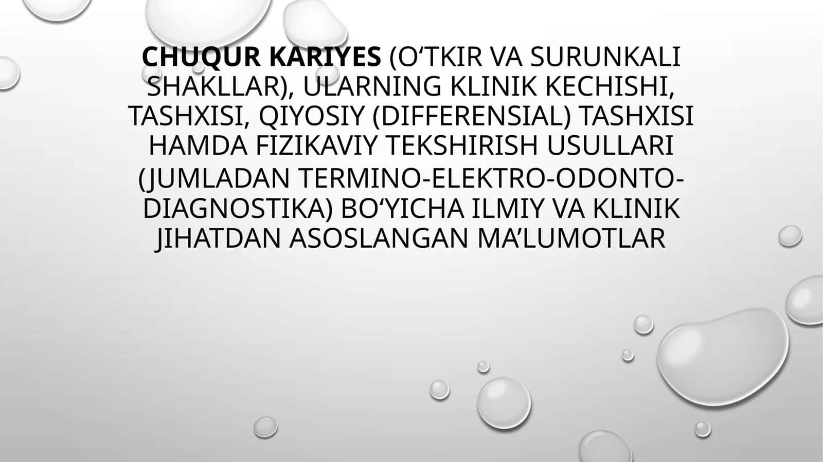 Chuqur kariyes 1