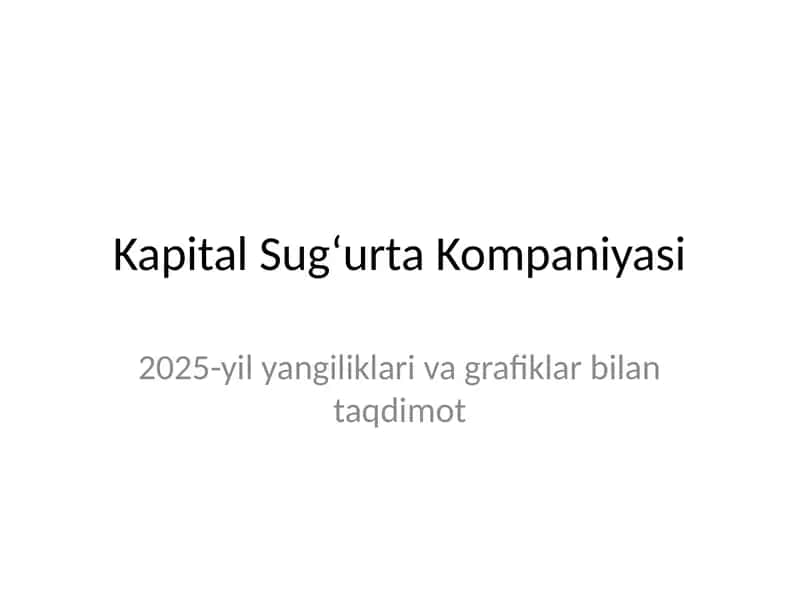 Kapital Sug'urta Kompaniyasi 1
