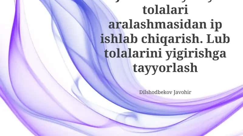 Jute va kimyoviy tolalari 1