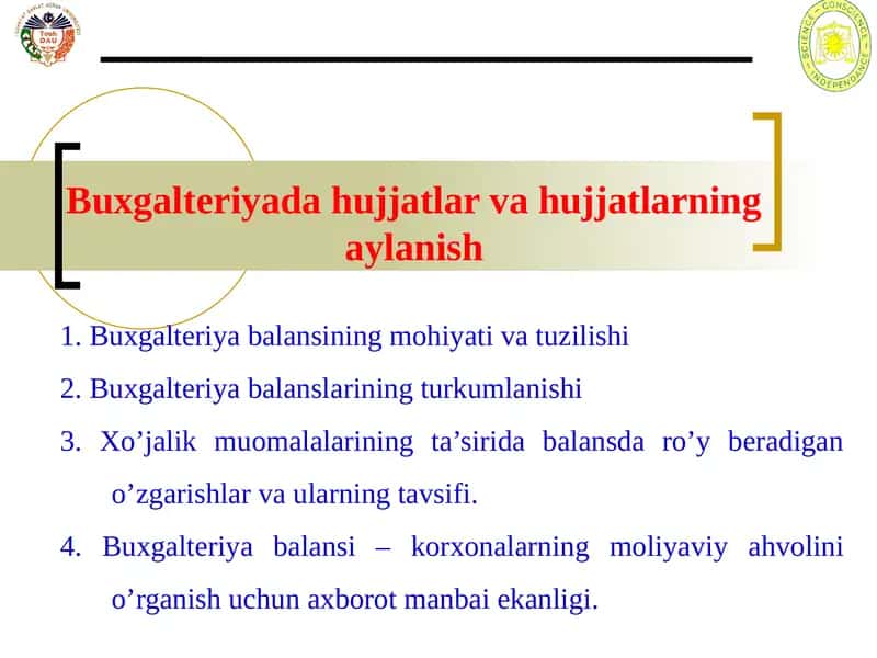 Buxgalteriyadagi hujjatlar 1