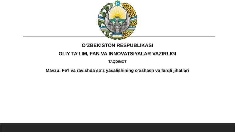 Fe’l yasash usullari 1