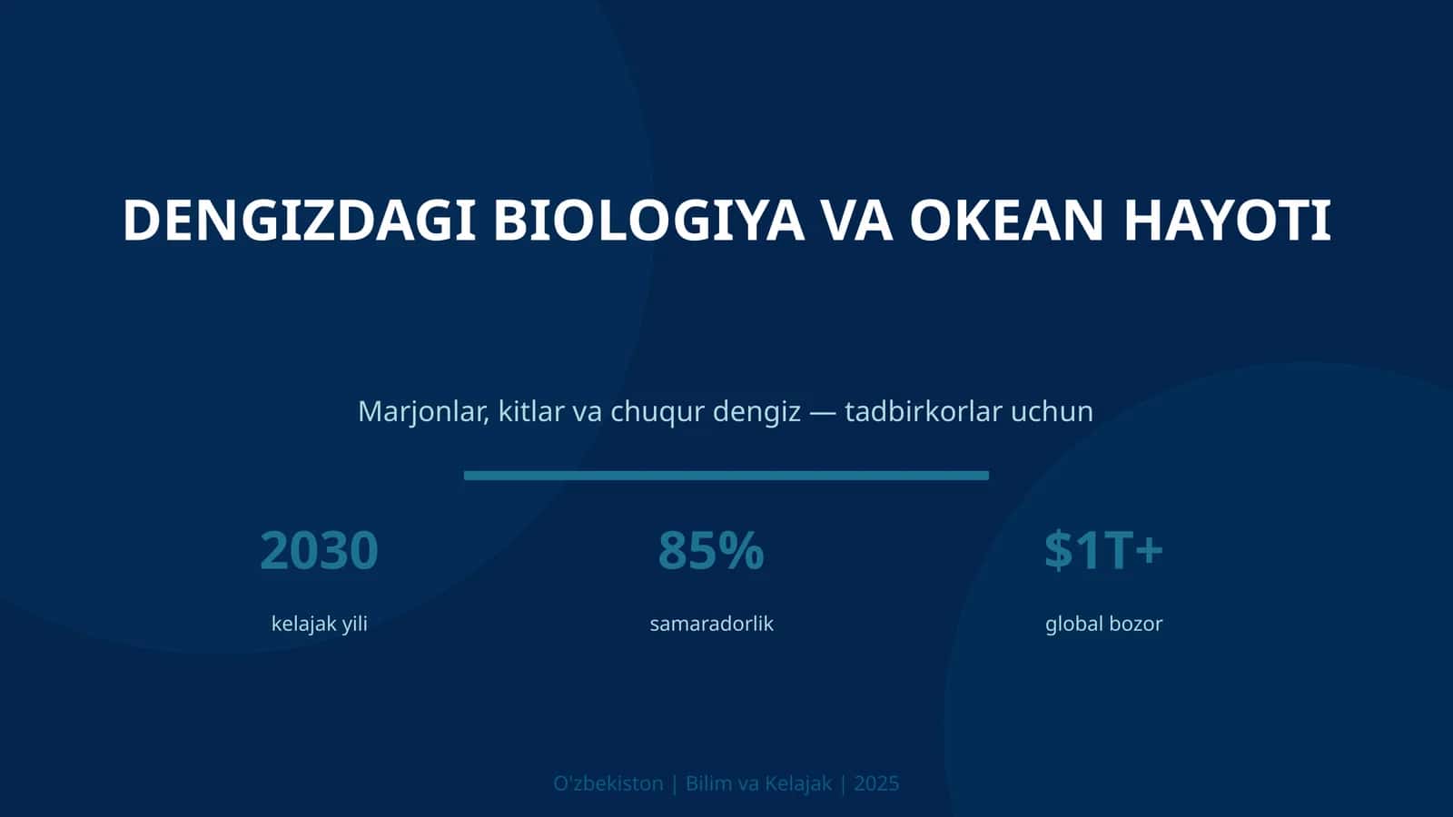 Dengizdagi biologiya va okean hayoti 1