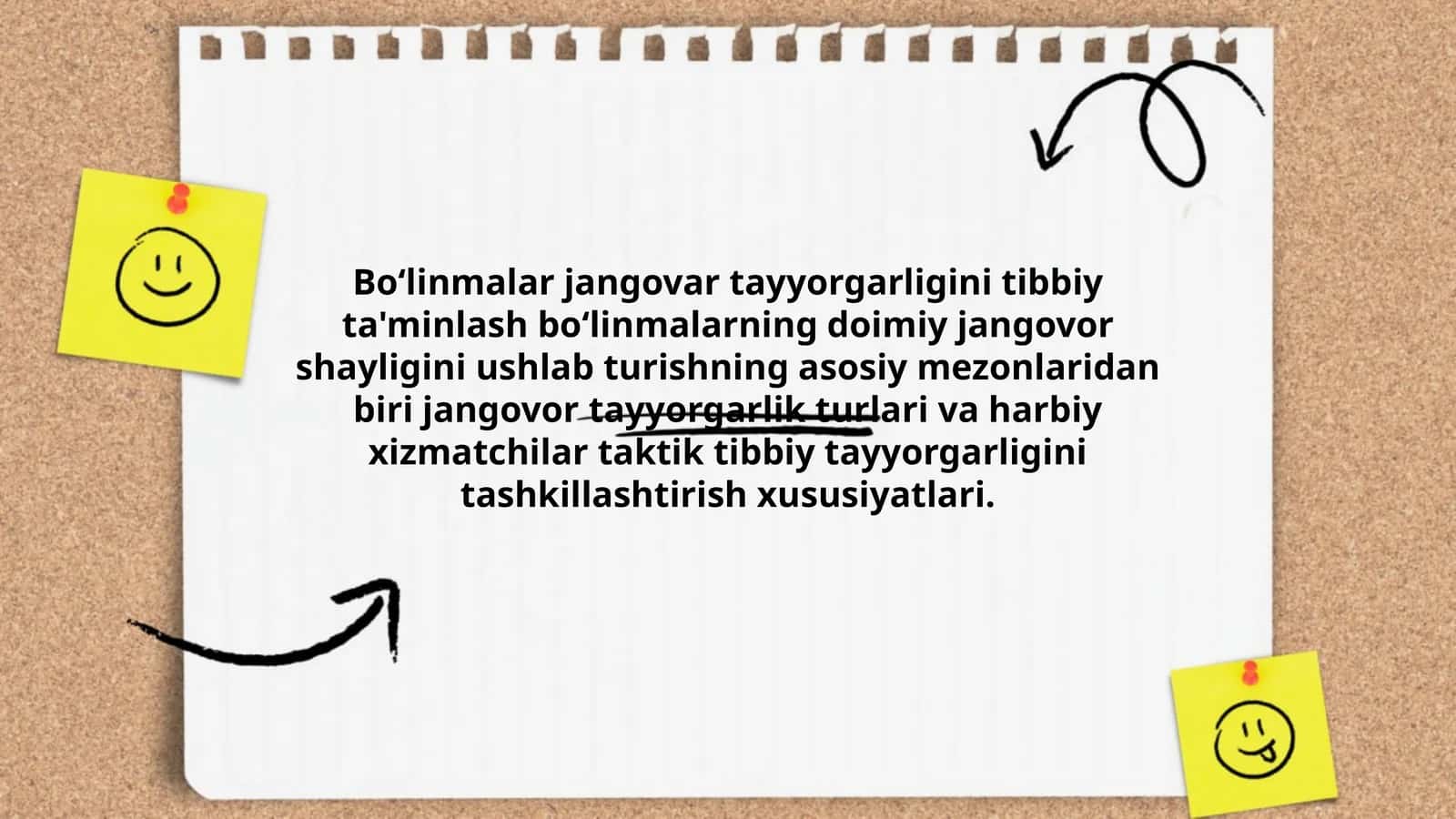 Boʻlinmalar jangovar tayyorgarligini tibbiy ta'minlash 1