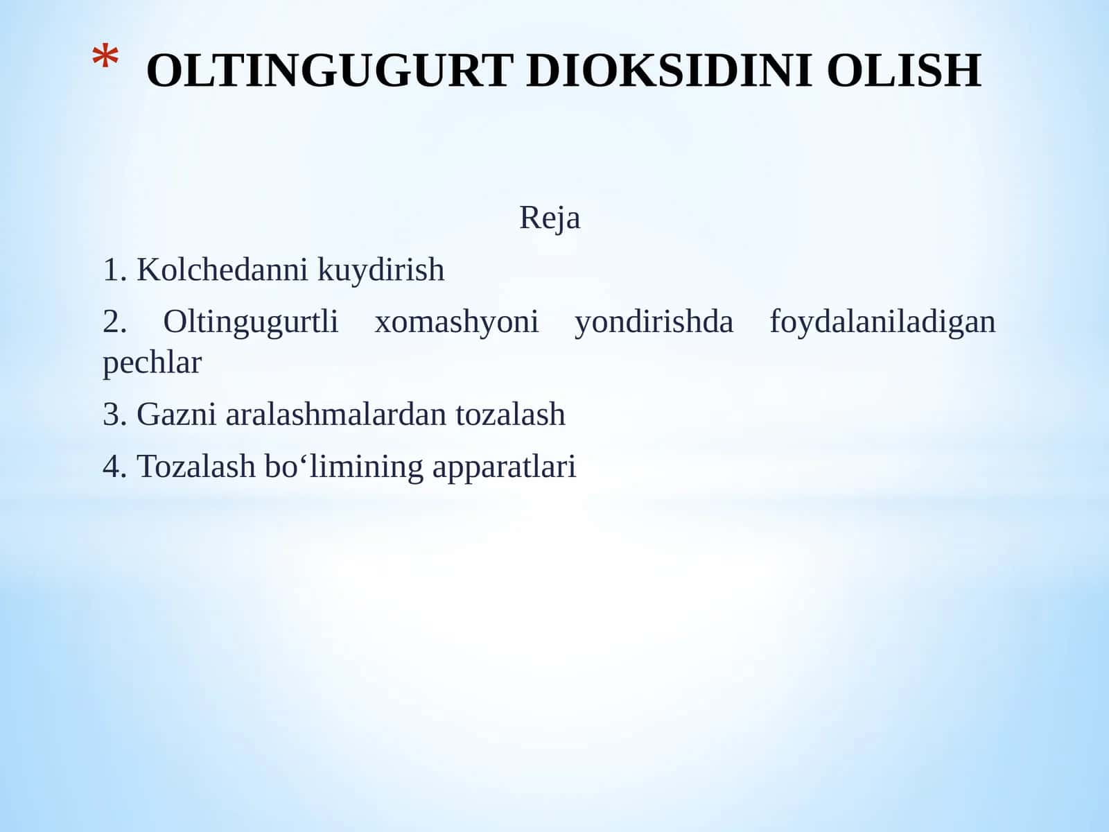 OLTINGUGURT DIOKSIDINI OLISH 1