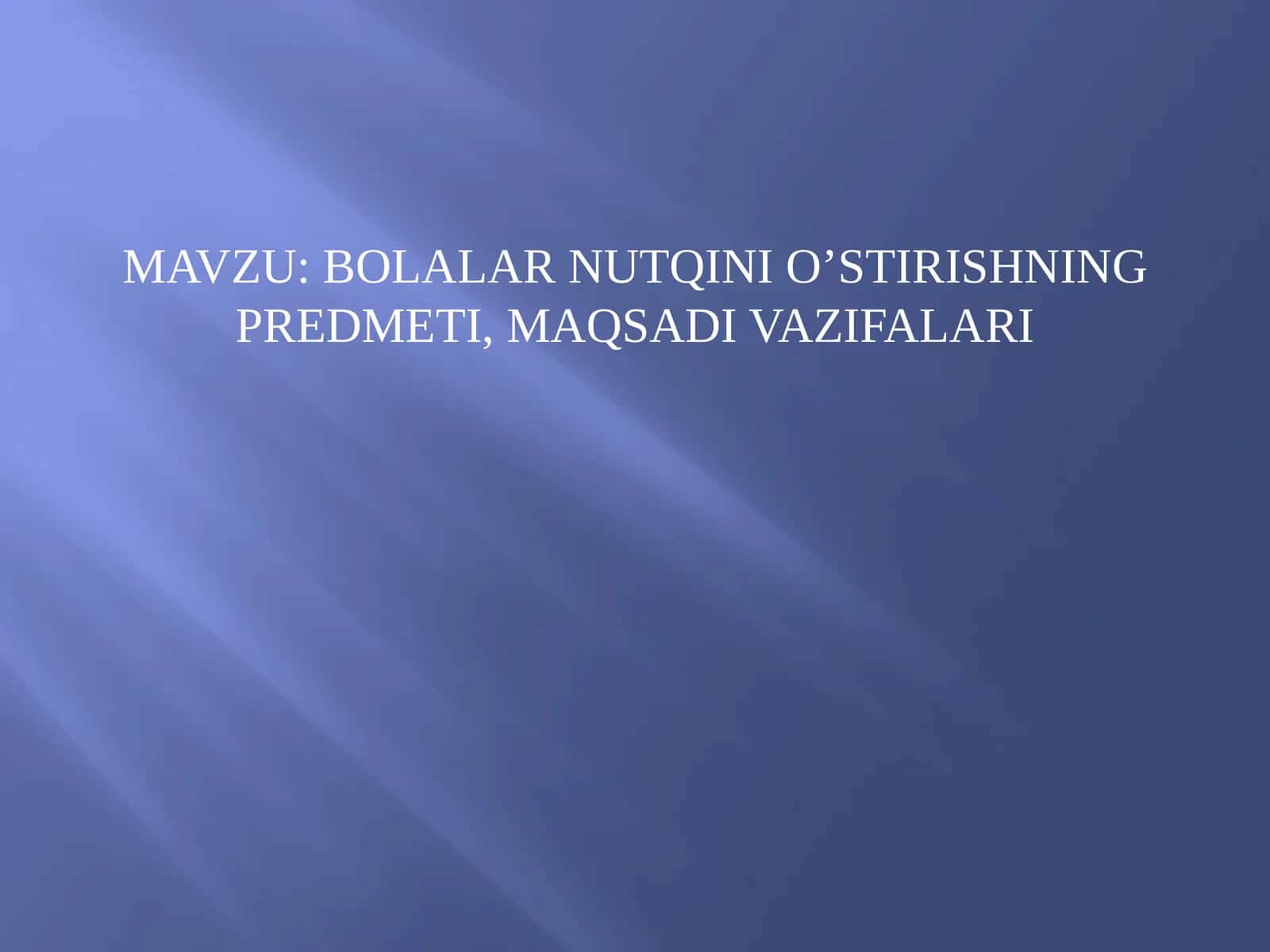 Nutqo'stirish metodikasi 1