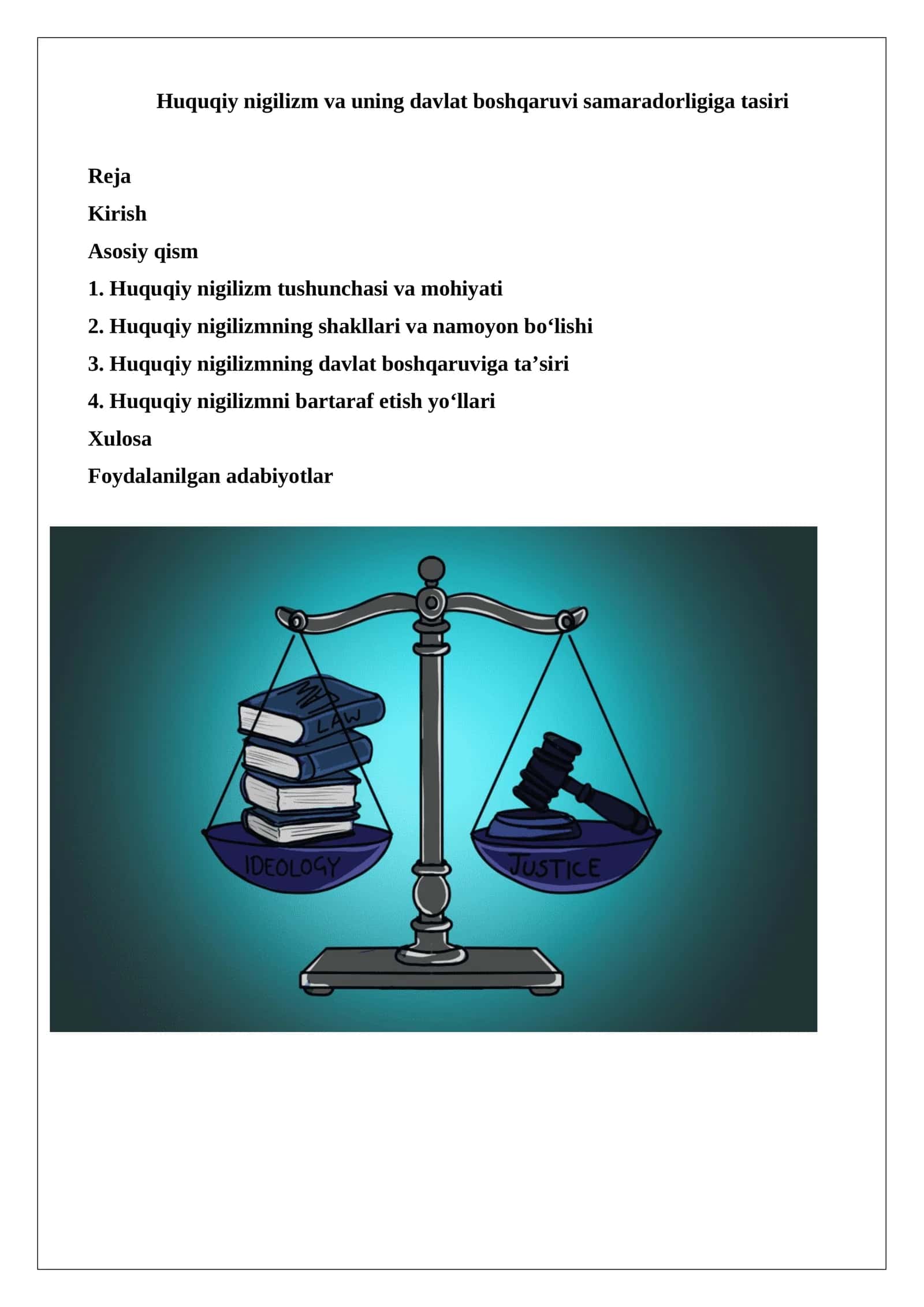 Huquqiy nigilizm va uning davlat boshqaruvi samaradorligiga tasiri 1