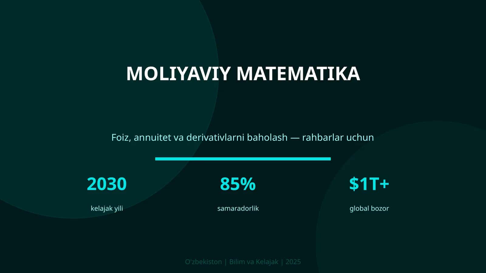 Moliyaviy Matematika 1