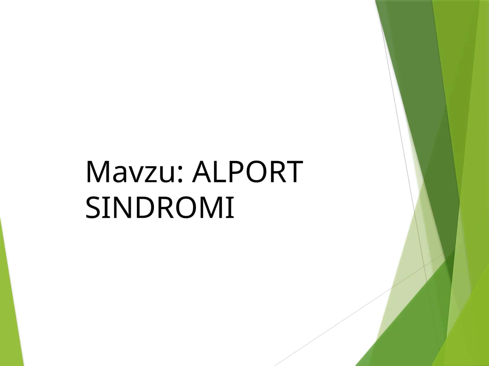 ALPORT SINDROMI 1