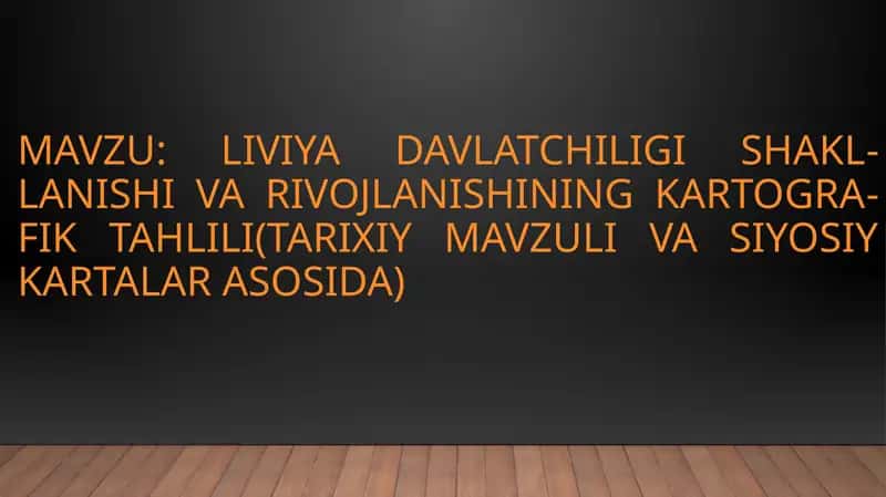 Liviya davlatchiligining shakllanishi va rivojlanishining kartografik tahlili(tarixiy mavzuli va siyosiy kartalar misolida) 1