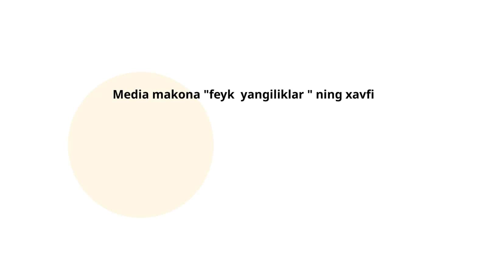 Media makona "feyk yangiliklar " ning xavfi 1