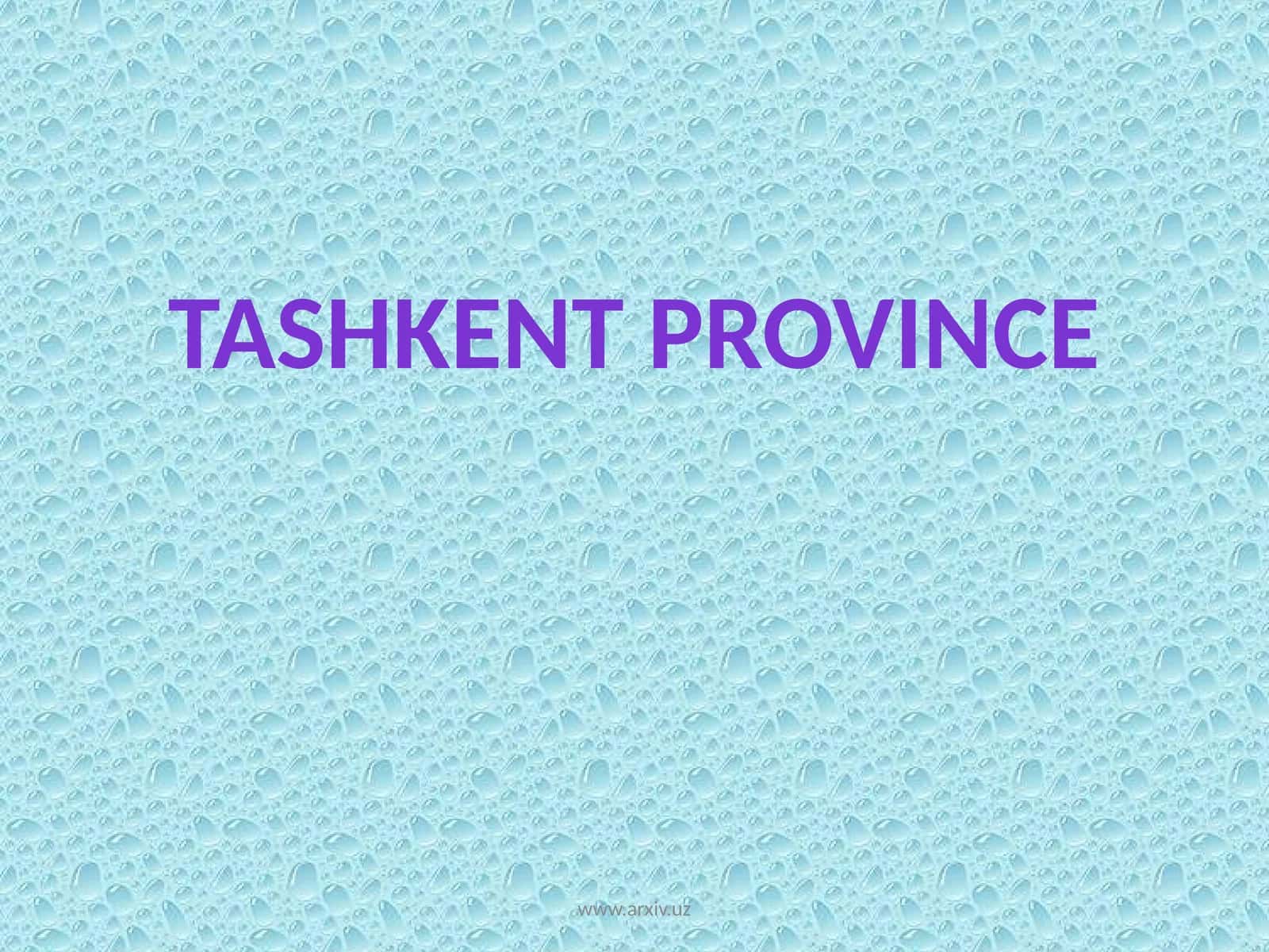 Tashkent province 1